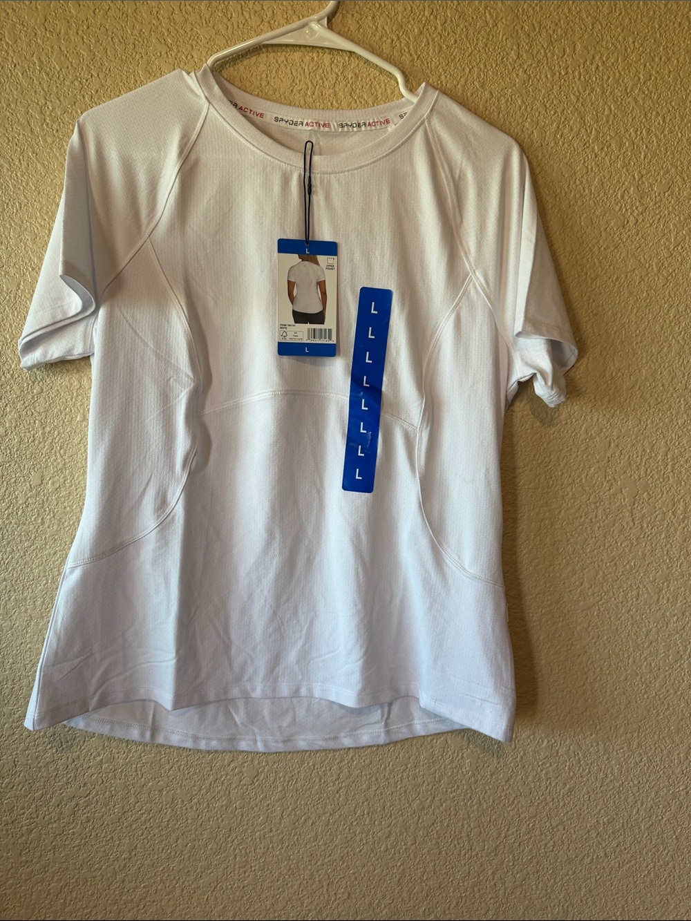Spyder White Short-Sleeve Performance Tee